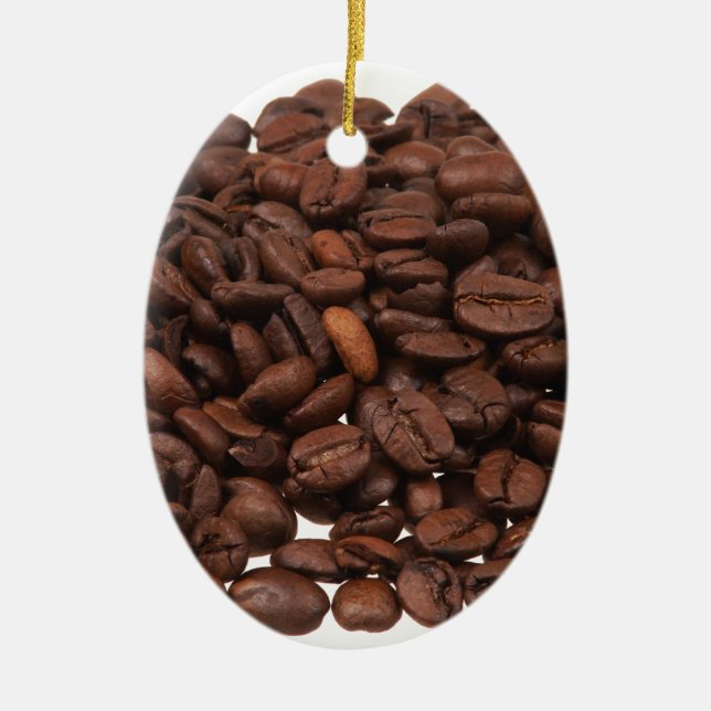 Coffee Beans Ceramic Tree Decoration (Front)