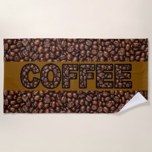 Coffee Beans Coffee Beach Towel