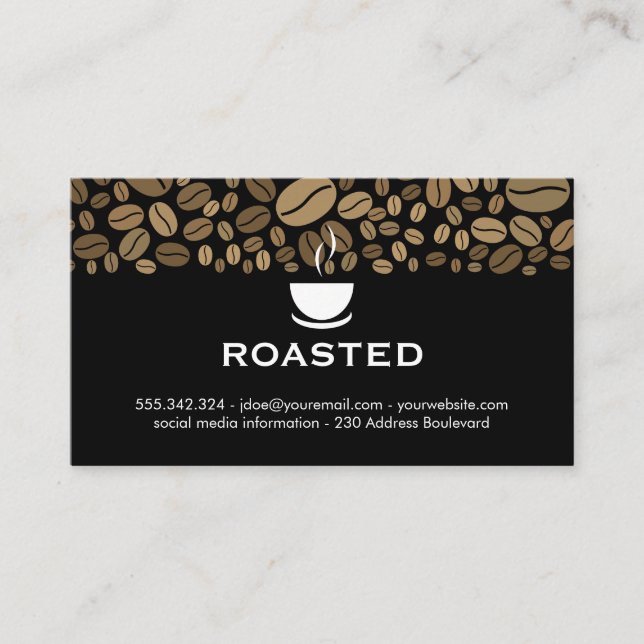 Coffee Beans Coffee Beans Business Card (Front)