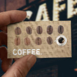 Coffee Beans Coffee Burlap Loyalty Punch<br><div class="desc">Funny Coffee Beans Coffee Loyalty Punch-Card Business Cards.</div>