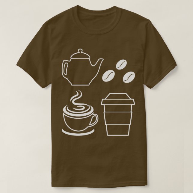 Coffee Beans Coffee Elements Coffee Lover Graphic  T-Shirt (Design Front)