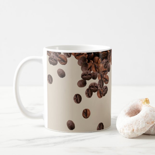 Coffee Beans Coffee Mug (With Donut)