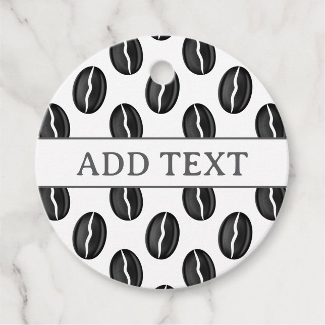 Coffee Beans  Favour Tags (Front)