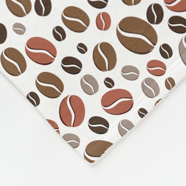 Coffee Beans Fleece Blanket (Corner)