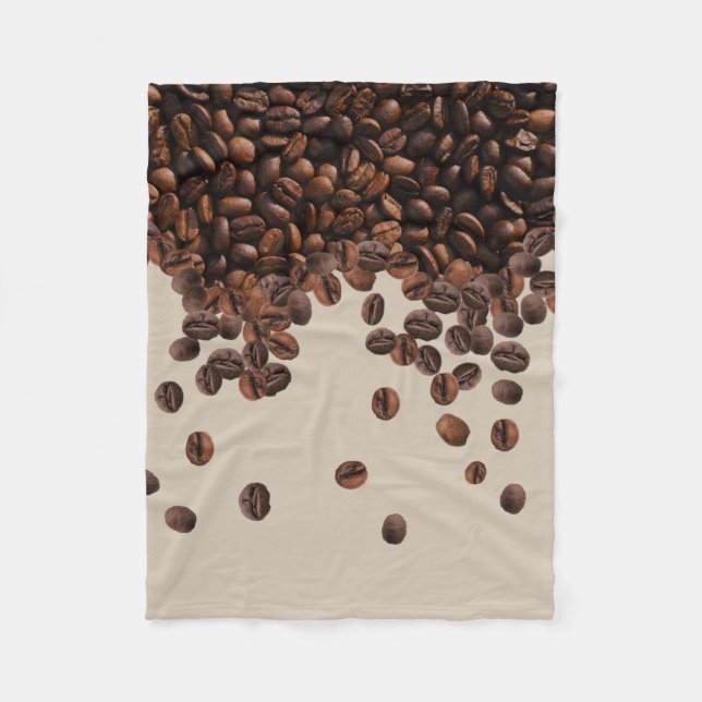 Coffee Beans  Fleece Blanket (Front)