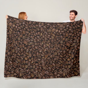 Coffee Beans Fleece Blanket