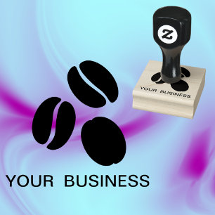 coffee beans food drink with text rubber stamp