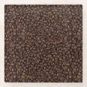Coffee Beans Glass Coaster