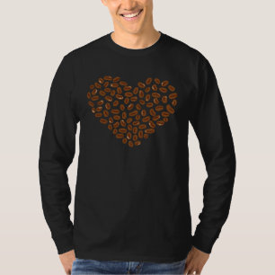 Coffee Beans Heart Caffeine drink cup T-Shirt