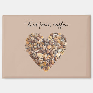 Coffee Beans Heart Magnet