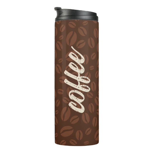 Coffee Beans Hot and Cold Thermal Tumbler (Rotated Right)