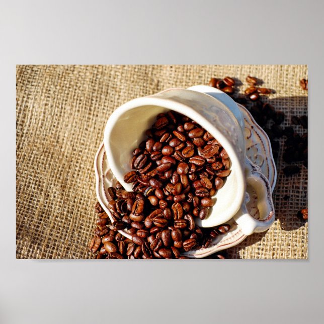 Coffee Beans in a cup Poster (Front)