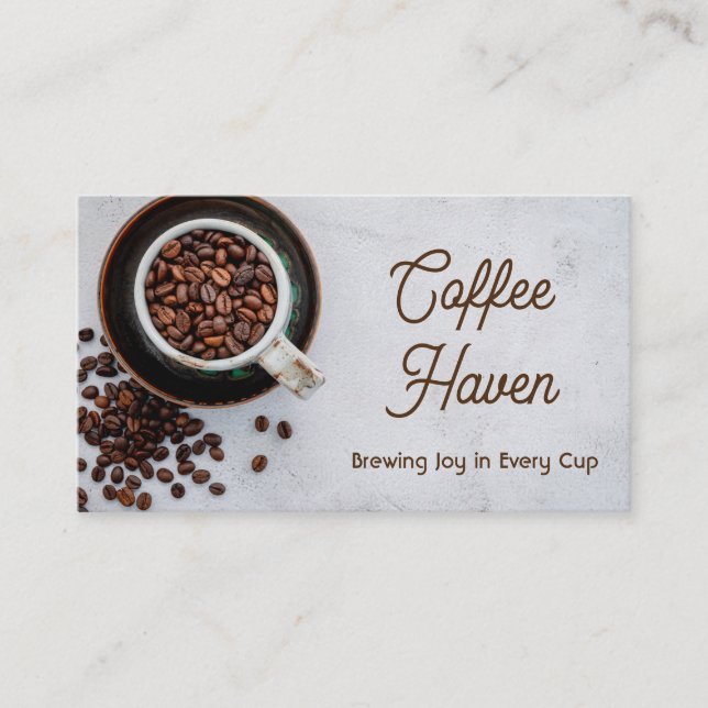 Coffee Beans in Mug  Loyalty Card (Front)