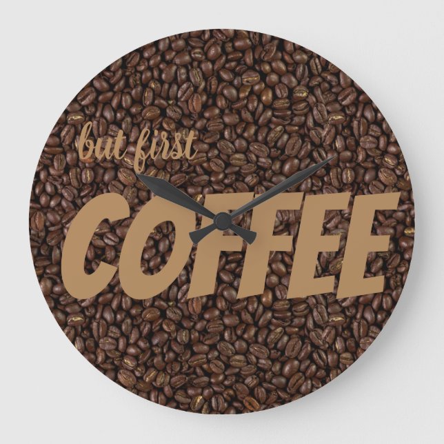 Coffee Beans Large Clock (Front)