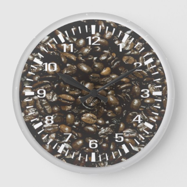 Coffee Beans Large Clock (Front)