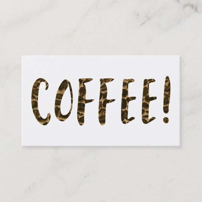 coffee beans loyalty card (Front)