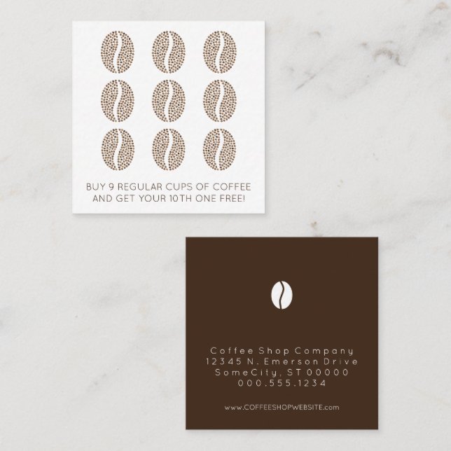 coffee beans loyalty card (Front/Back)