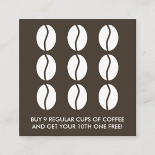 coffee beans loyalty card