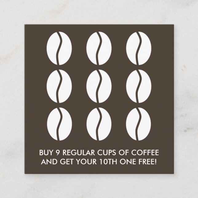 coffee beans loyalty card (Front)