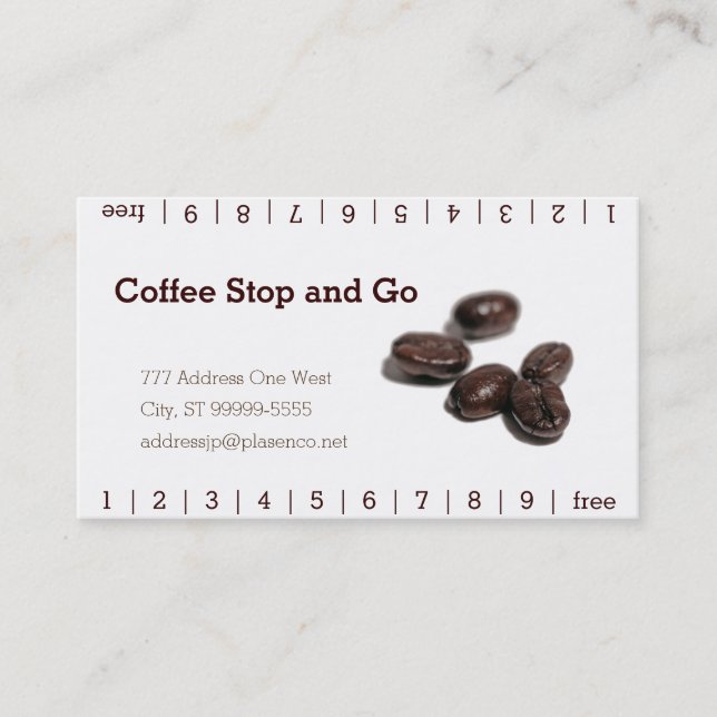 Coffee Beans Loyalty Card (Front)