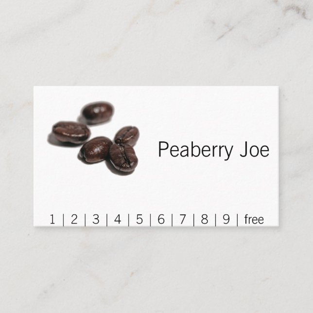 Coffee Beans Loyalty Card (Front)