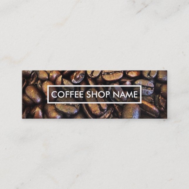 coffee beans loyalty program card (Front)