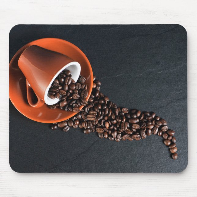 Coffee beans & mug mouse pad (Front)