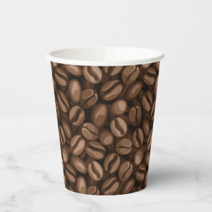 Coffee beans paper cups