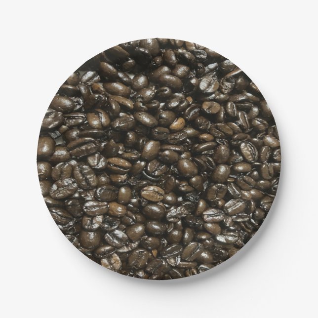 Coffee Beans Paper Plate (Front)