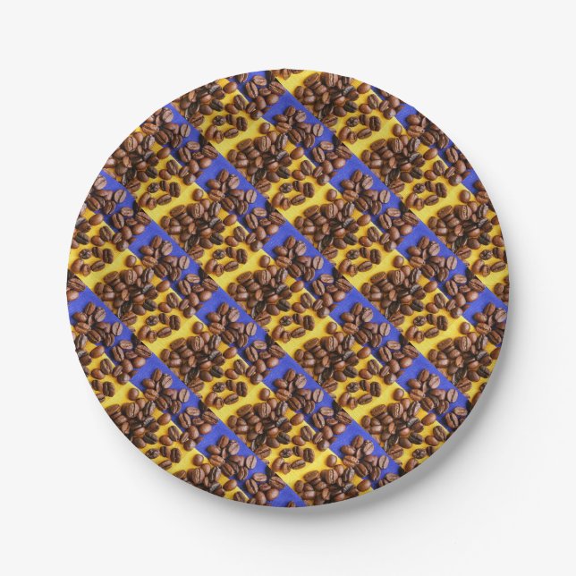 Coffee Beans Paper Plate (Front)