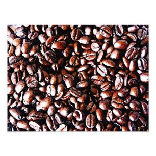 Coffee Beans Pattern - Dark Roast Photo Print
