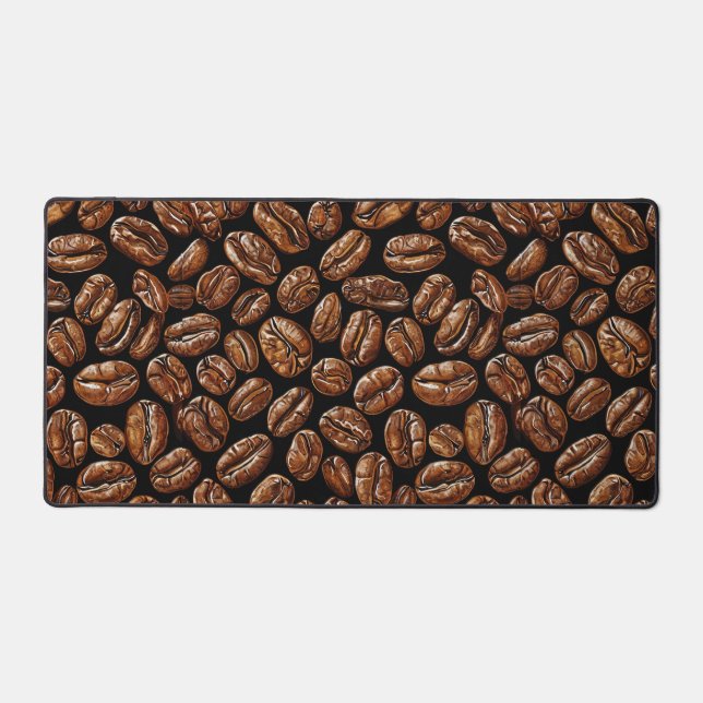 Coffee beans pattern desk mat (Front)