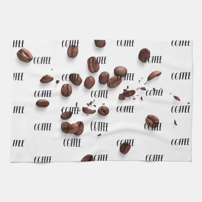Coffee Beans pattern, Kitchen towels (Horizontal)