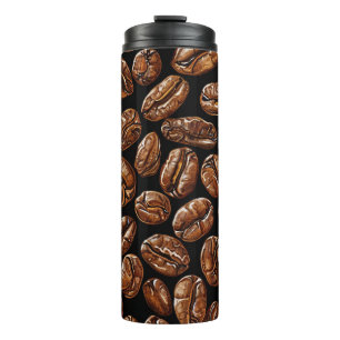 Coffee beans pattern thermal tumbler