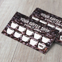Coffee Beans Photography Coffee Loyalty Cards