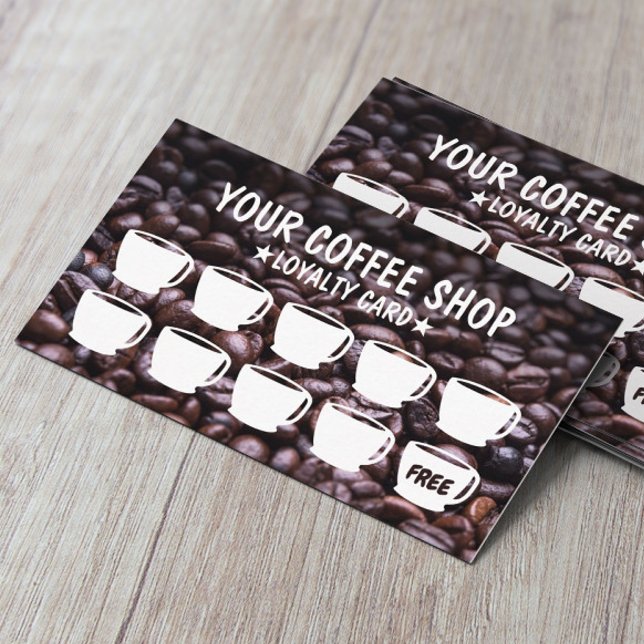 Coffee Beans Photography Coffee Loyalty Cards (Creator Uploaded)