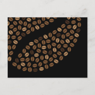 coffee beans postcard