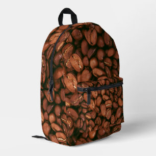 Coffee beans printed backpack