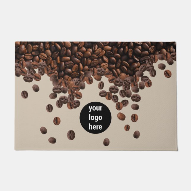 Coffee Beans Professional Business Logo  Doormat (Front)