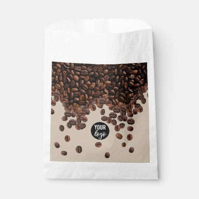 Coffee Beans Professional Business Logo  Favour Bags (Front)