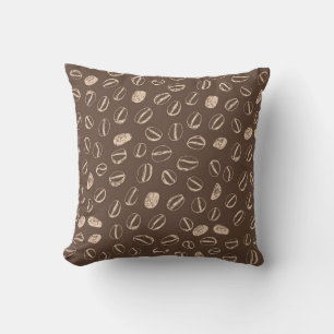 Coffee beans restaurant hand drawn cartoon doodle cushion