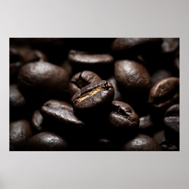 Coffee beans roasted food coffee poster (Front)