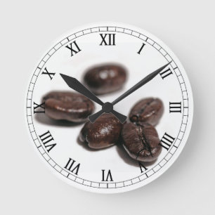 Coffee Beans Round Clock