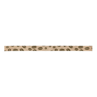 Coffee beans seamless pattern satin ribbon