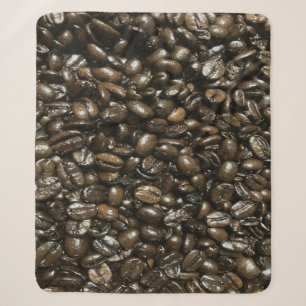 Coffee Beans Sherpa Blanket