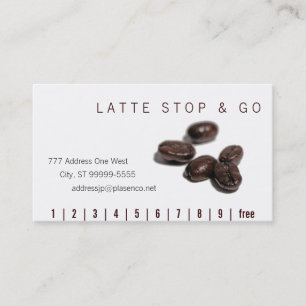 Coffee Beans Stop & Go Drive-Thru Loyalty Card