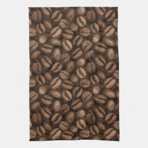 Coffee beans tea towel