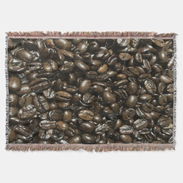 Coffee Beans Throw Blanket (Front)