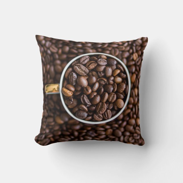 Coffee Beans throw pillow (Front)
