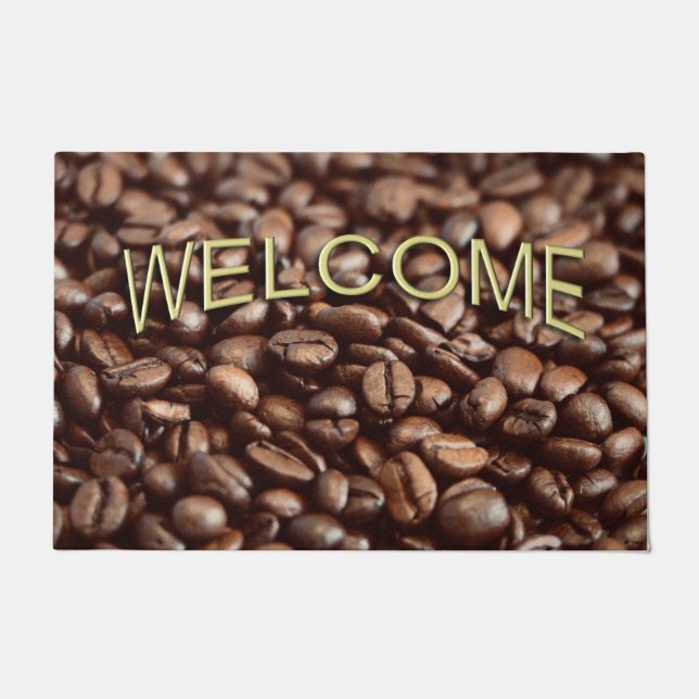 Coffee Beans Welcome Doormat (Front)